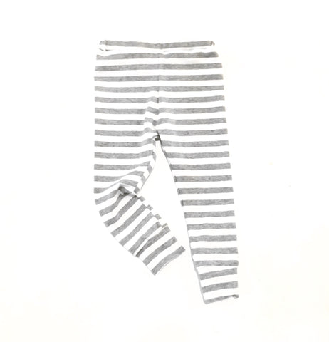 Organic Cotton Light Grey and White Stripe Lounge Pant