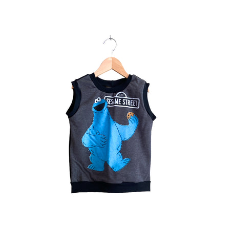 SESAME STREET COOKIE MONSTER JERSEY STYLE (3-4T)
