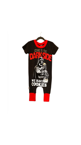 COME TO THE DARK SIDE WE HAVE COOKIES PULL ON ROMPER