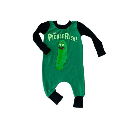 RICK AND MORTY PICKLE PULL ON ROMPER (3-4T)